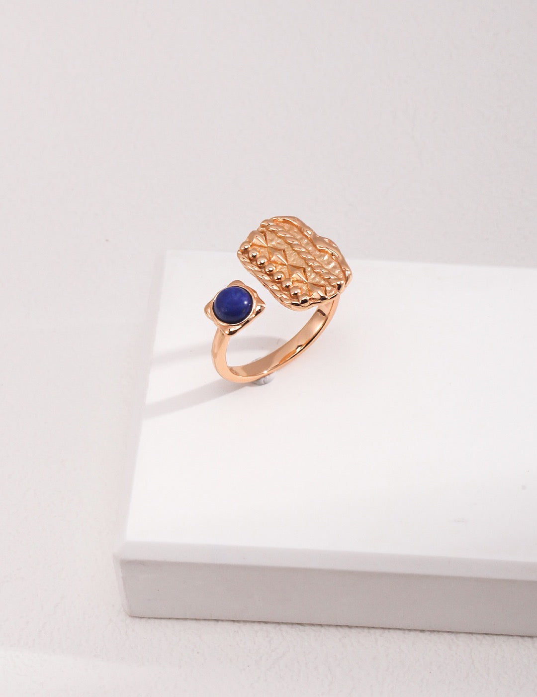 S925 Sterling Silver Lapis Lazuli Ring Elegant Fashion Ring