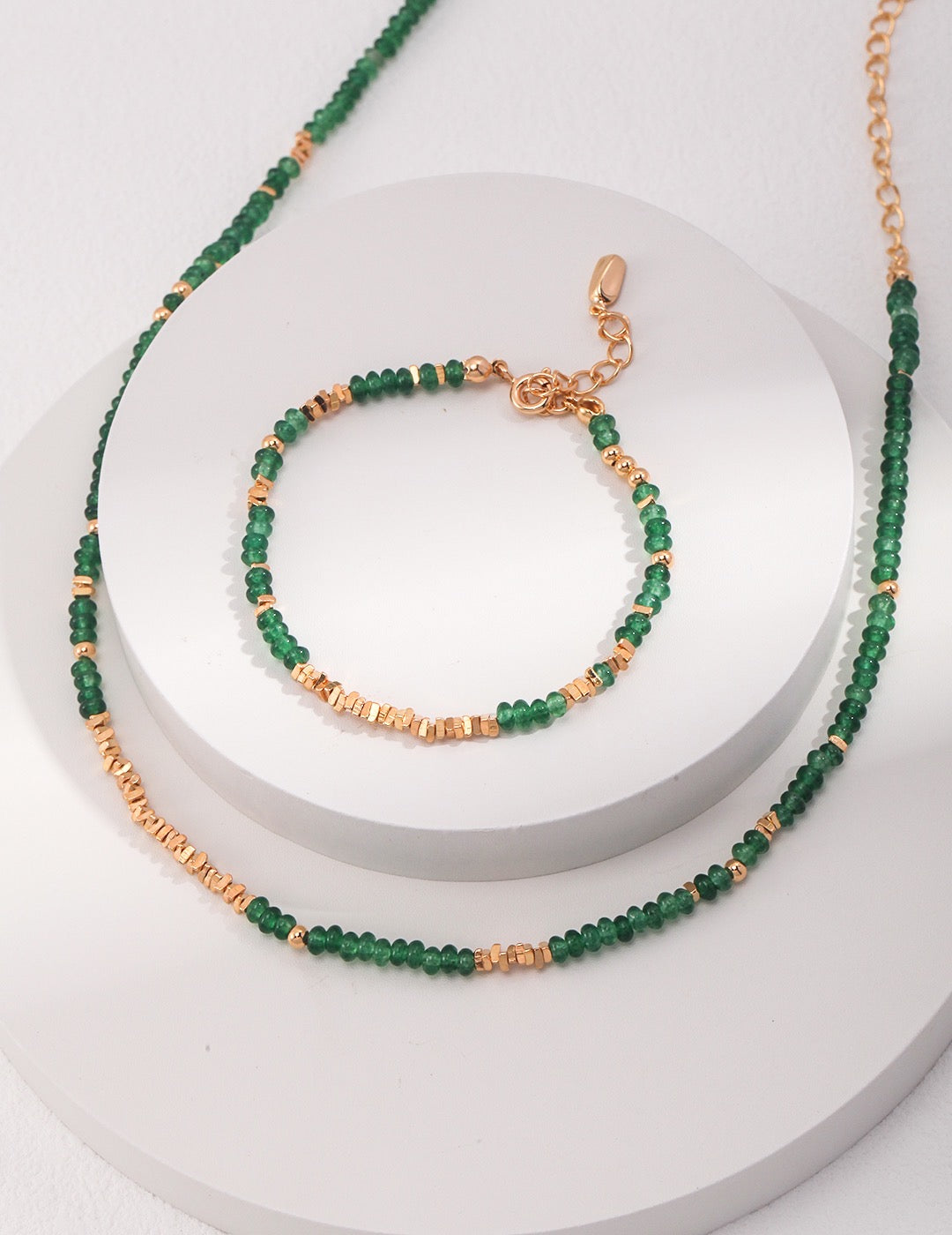 S925 Sterling Silver Emerald Necklace