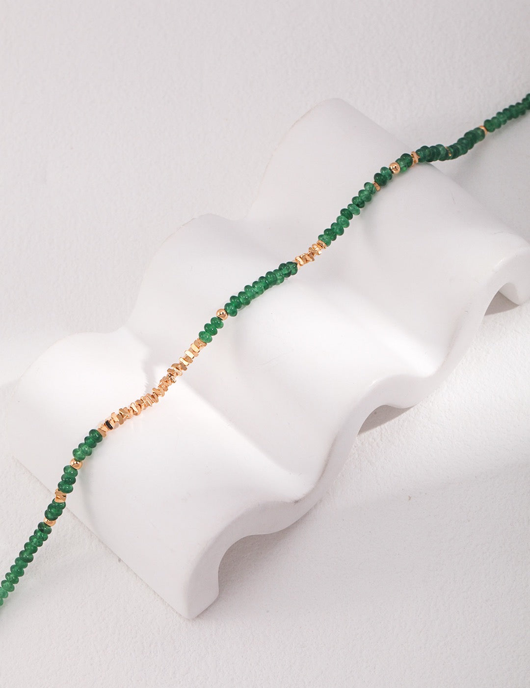 S925 Sterling Silver Emerald Necklace