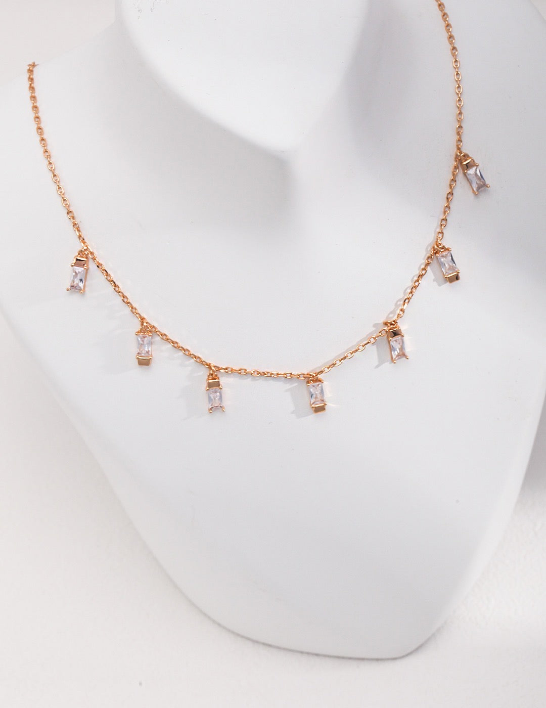 S925 Sterling Silver Zircon Necklace