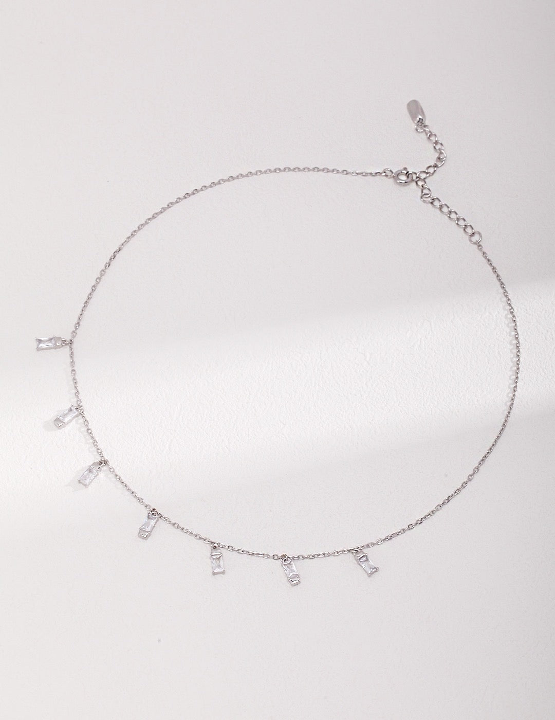 S925 Sterling Silver Zircon Necklace