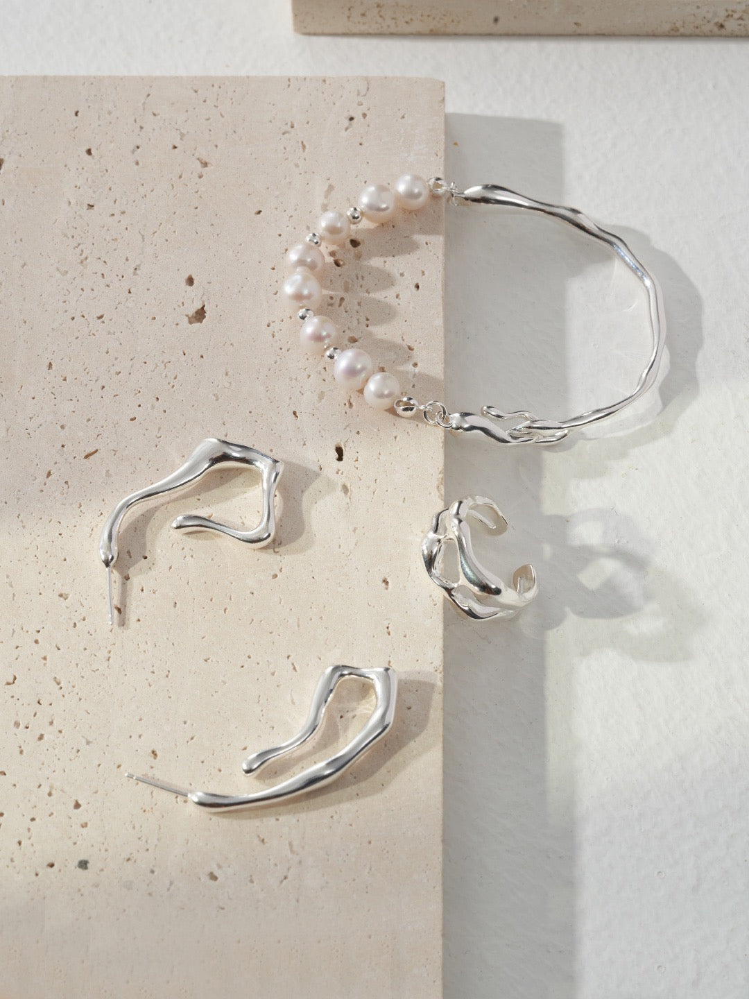 S925 Sterling Silver Pearl Bracelet