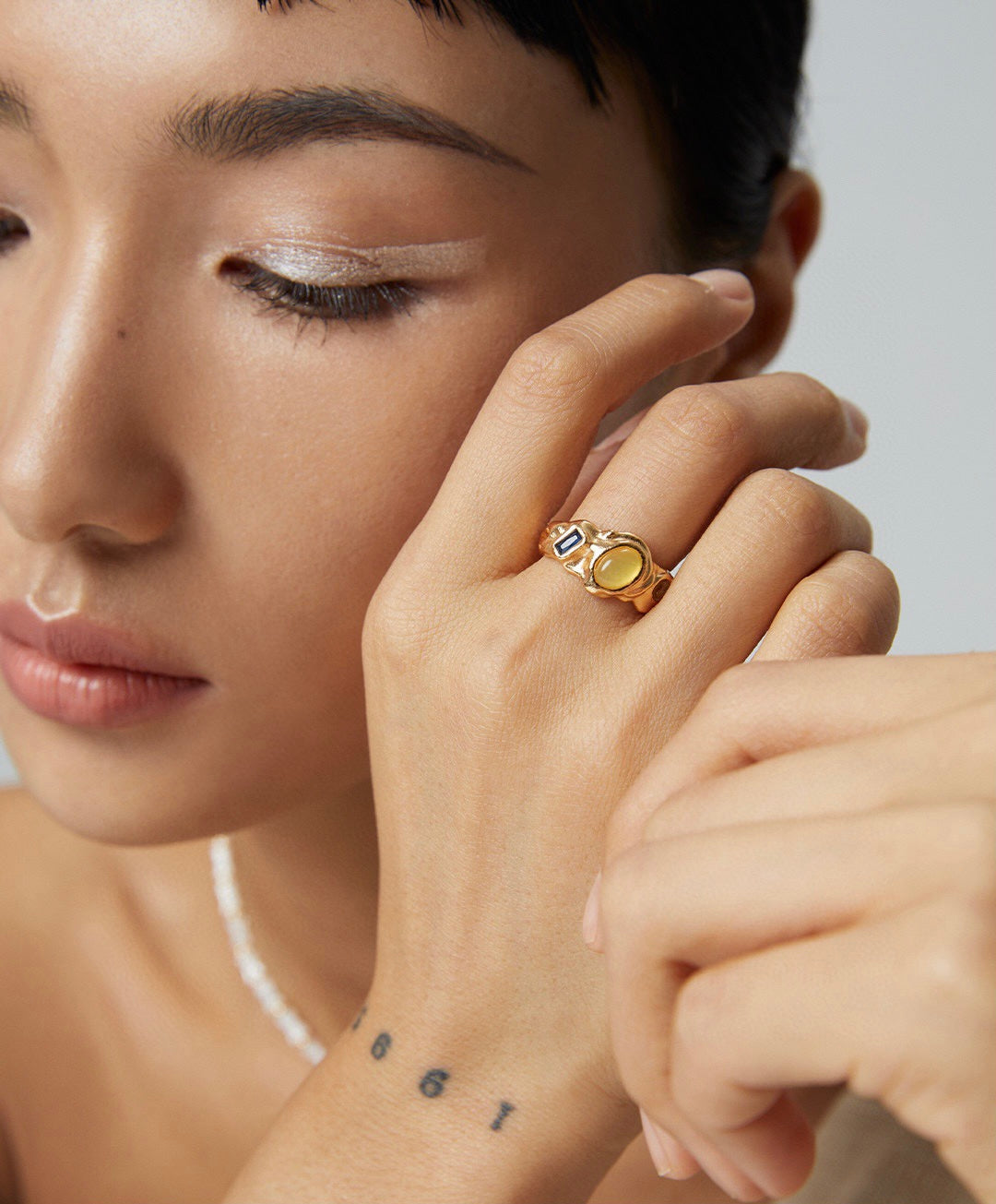 Yellow Zircon Ring